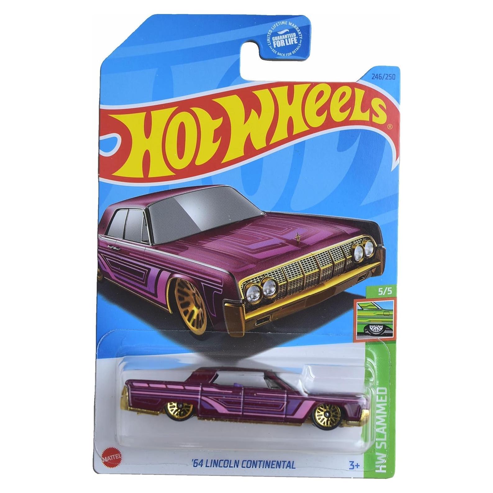 Auto de colección Hot Wheels '64 Lincoln Continental Rosa 1:64