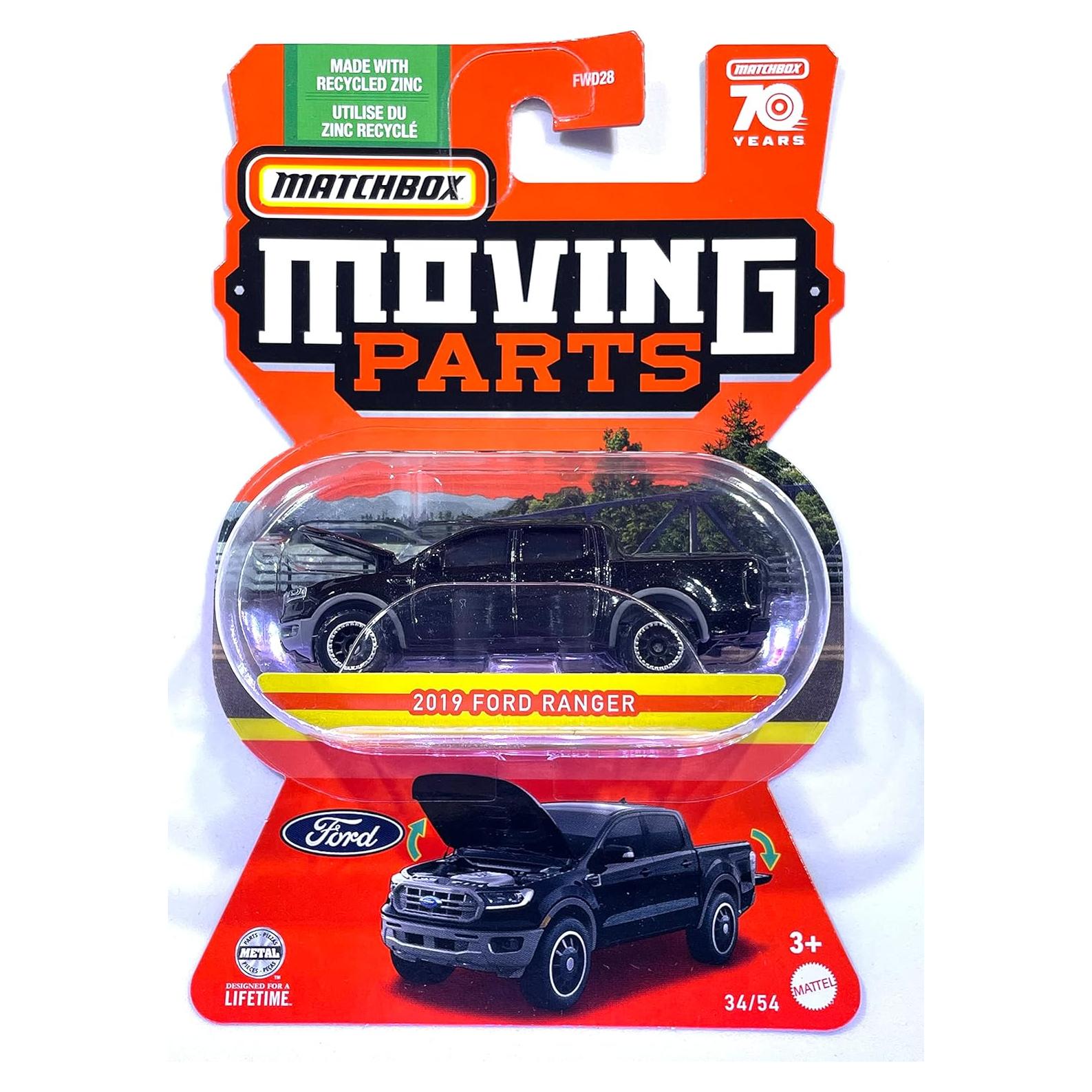 Matchbox Ford Ranger 2023 Piezas Móviles 1:64 Mint