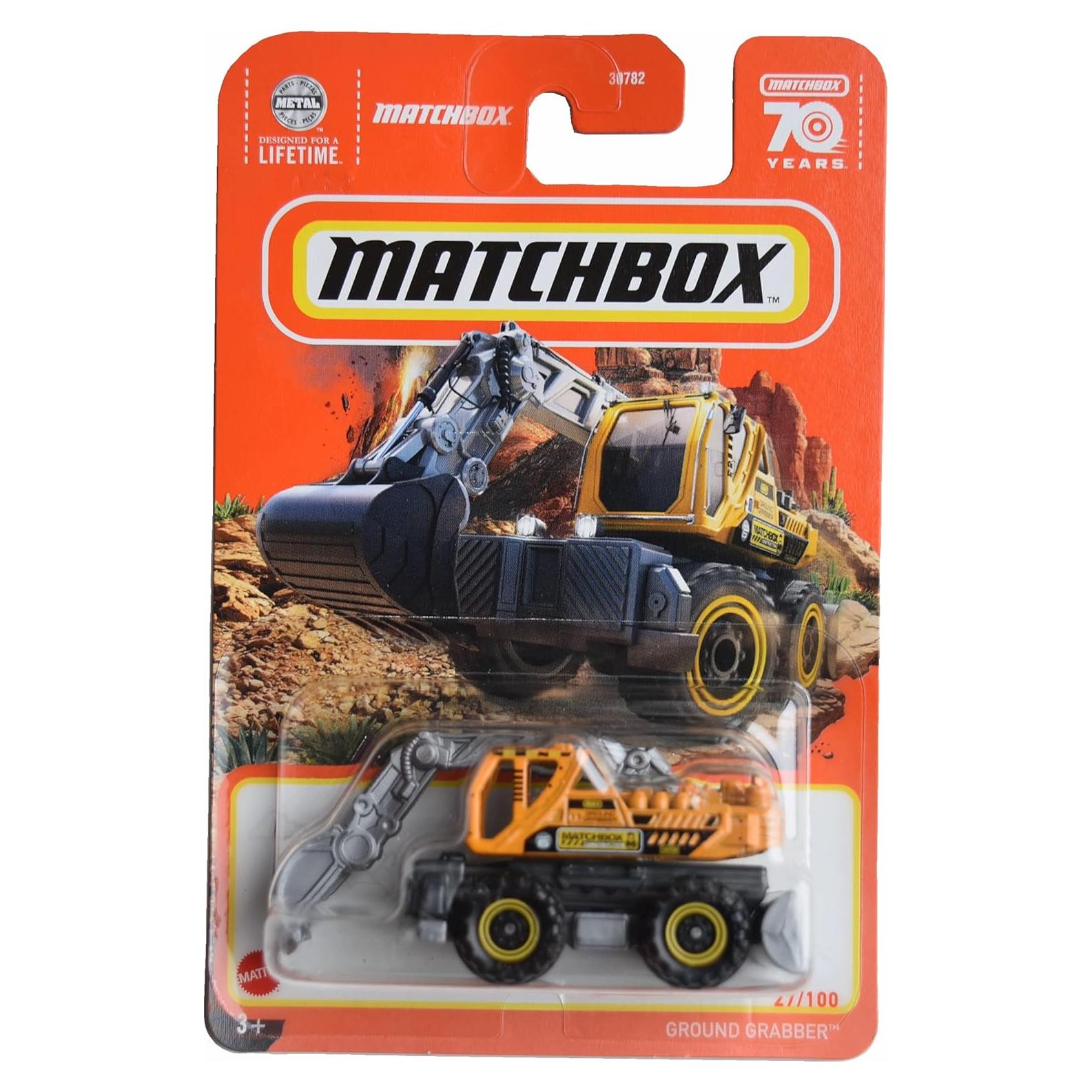 Camión Grabador Matchbox Amarillo 1:64 Retroceso 8+