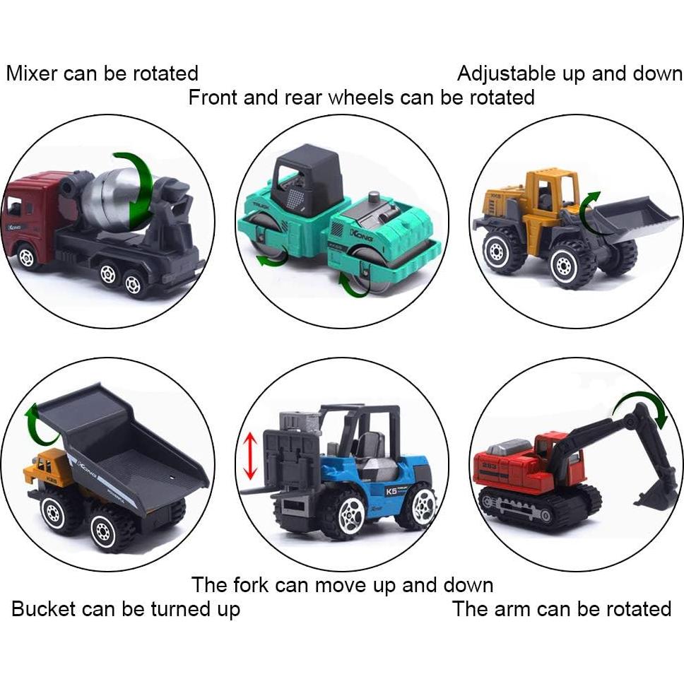 Kit de Juguetes de Vehículos de Construcción Lamilla 6 Pcs