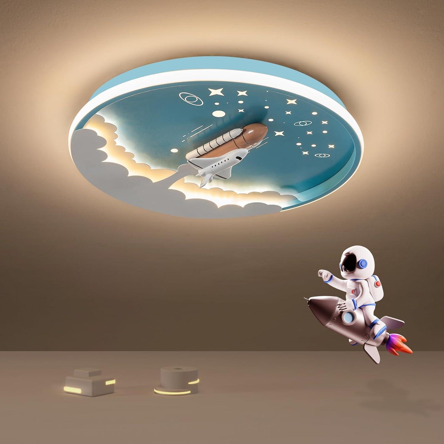 Lámpara de Techo LED Cohete Azul Shine LUEST 48x48cm