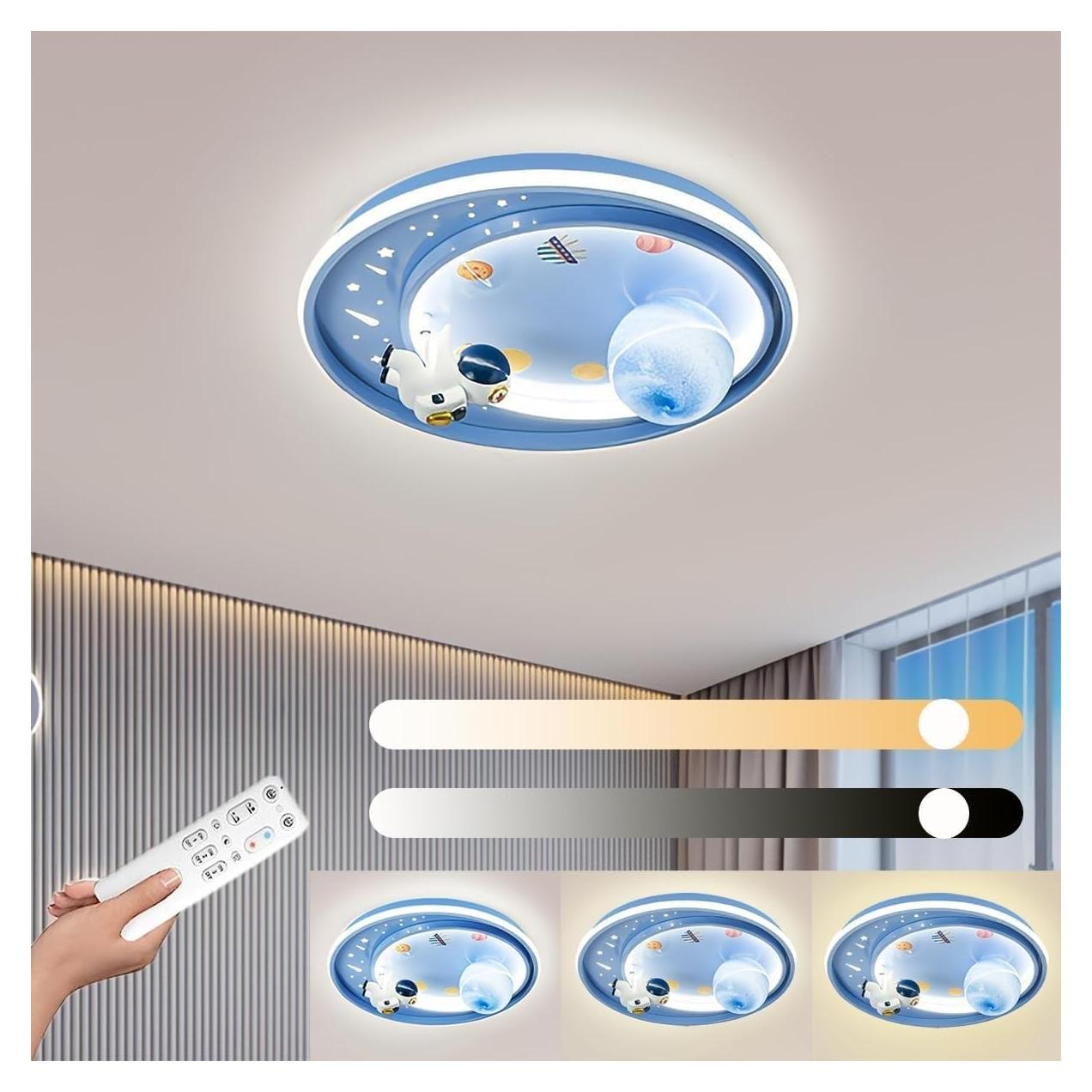 Luz de Techo LED Regulable Dayaerya Astronauta 62W Azul