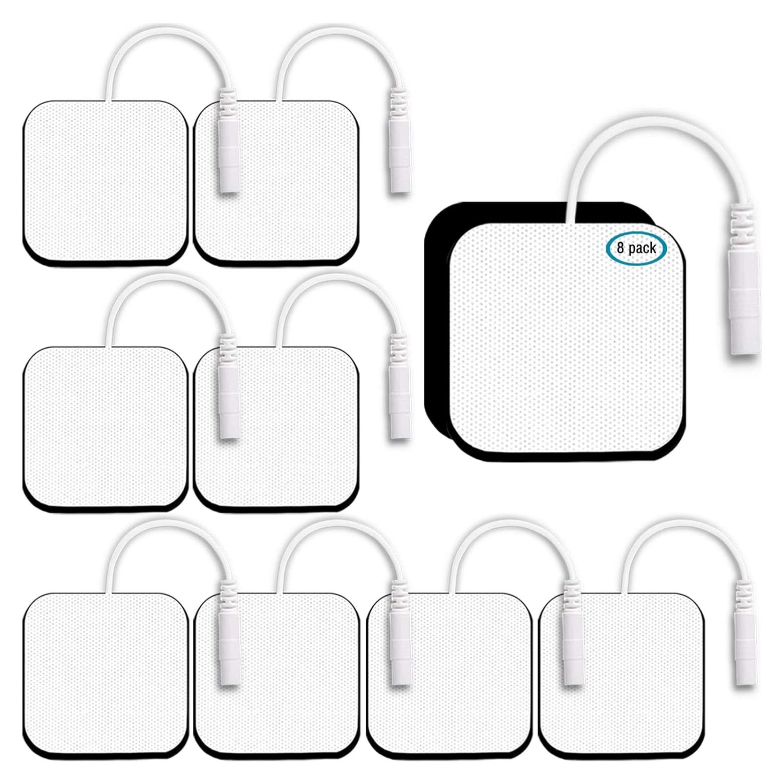 PADS de Reemplazo TENS 2x2 cm anrlafie - 8 PCS Reutilizables