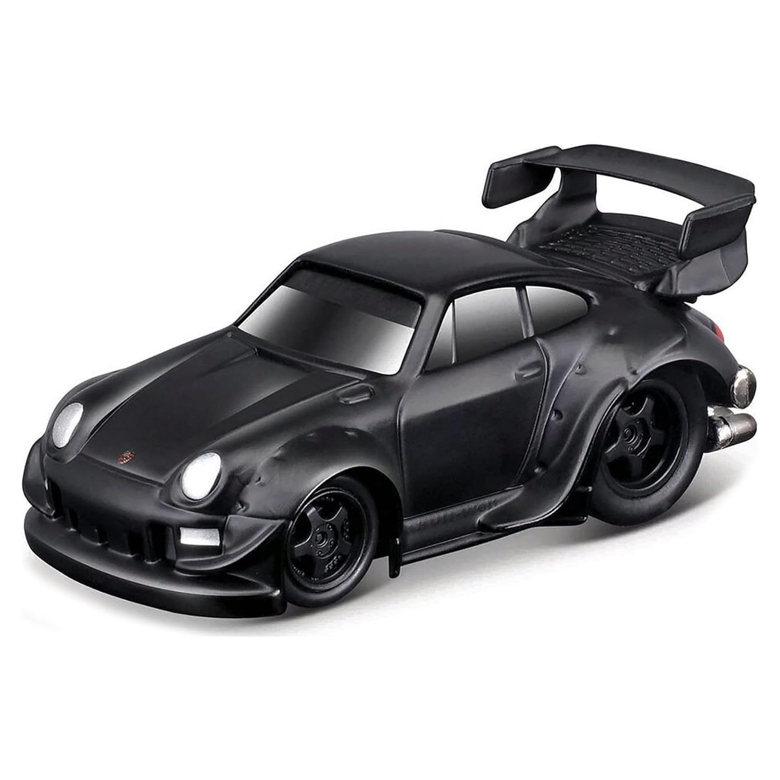 Modelo de Coche Diecast RWB 993 911 Negro Mate 1:64
