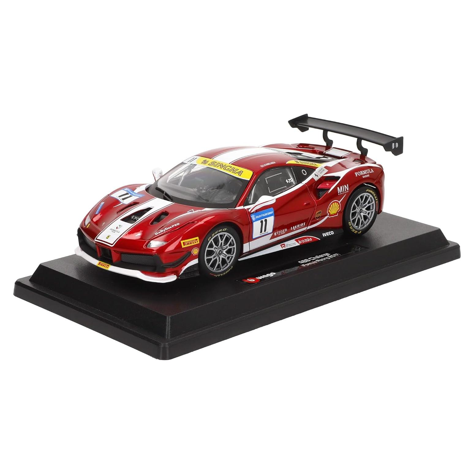 Bburago 1:18 Racing 488 Challenge Rojo Modelo Coleccionable