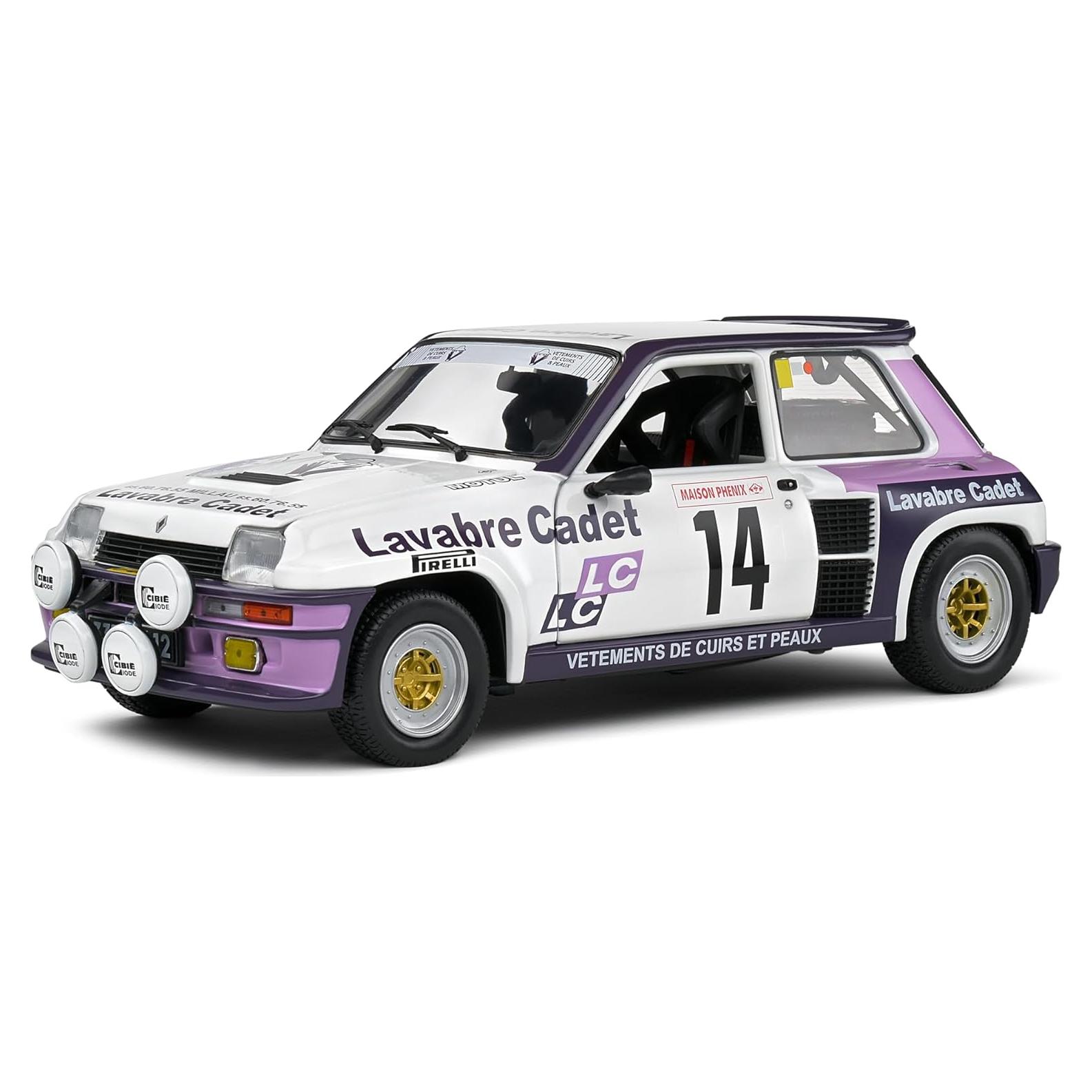 Coche Coleccionable 1:18 Solido Renault 5 Turbo Blanco