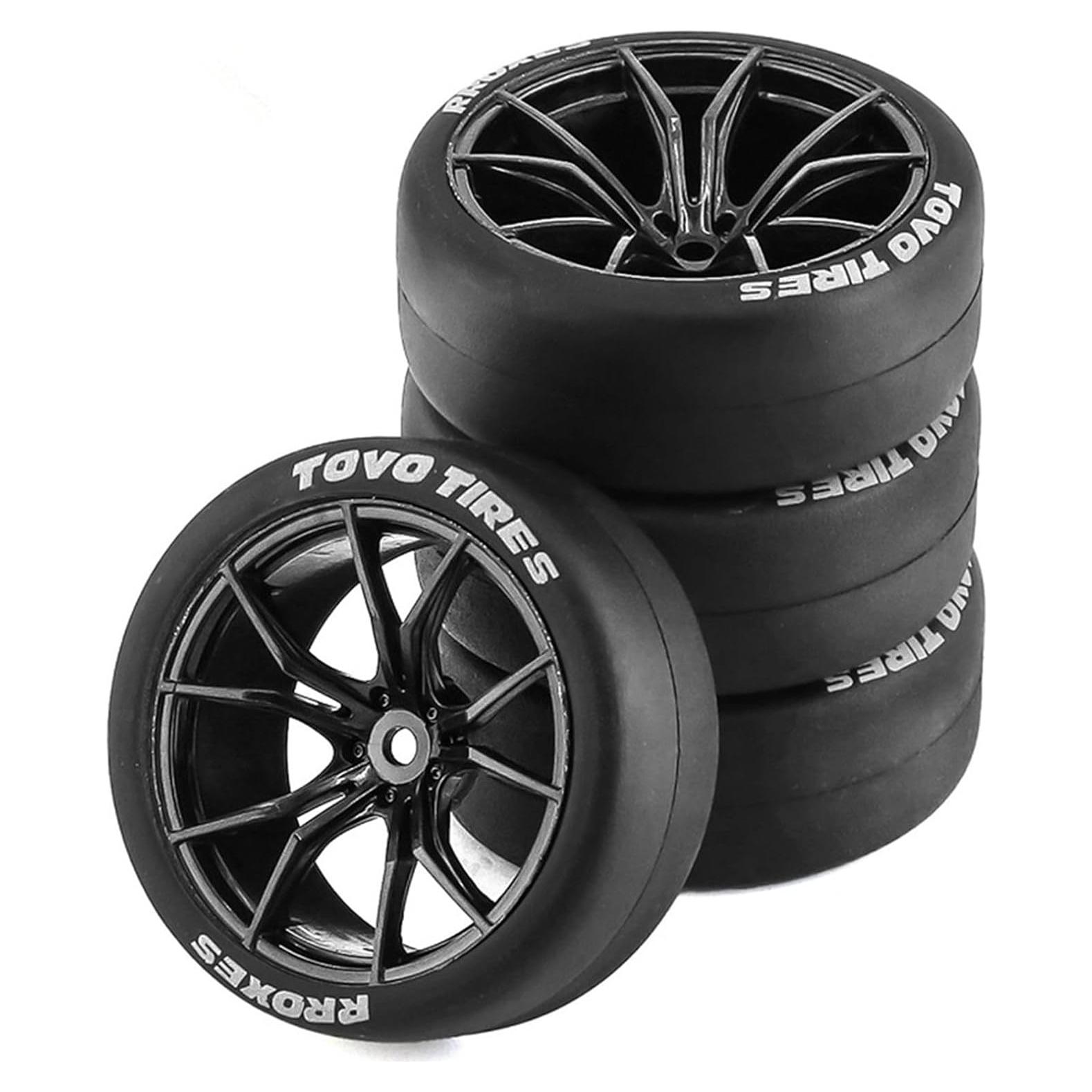 Neumáticos de Drift RC 1:10 Chanmoo 4 Pcs 12mm Hex Negro