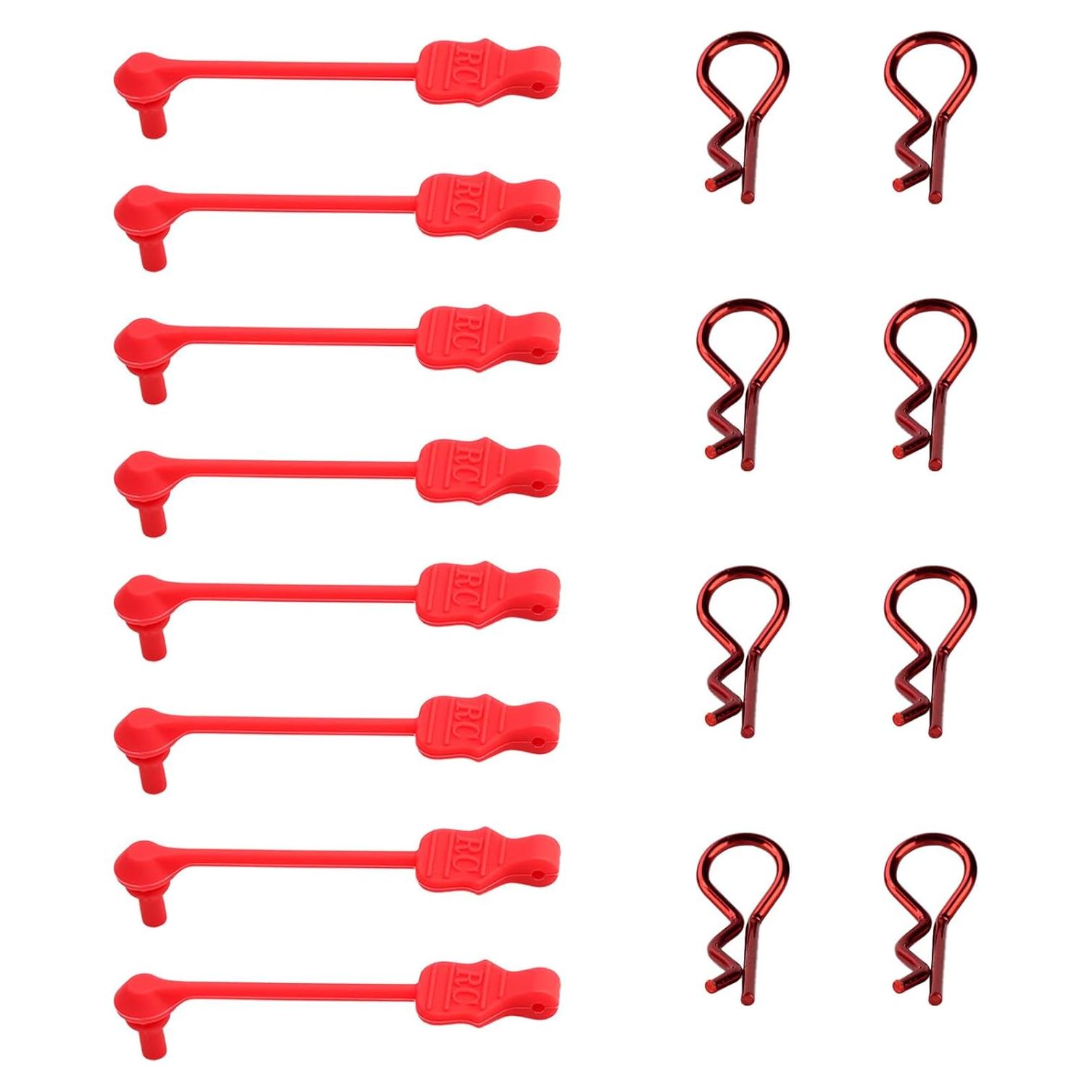 Clips Universales para Carro RC TGCWENG 8PCS Rojos con Tiradores