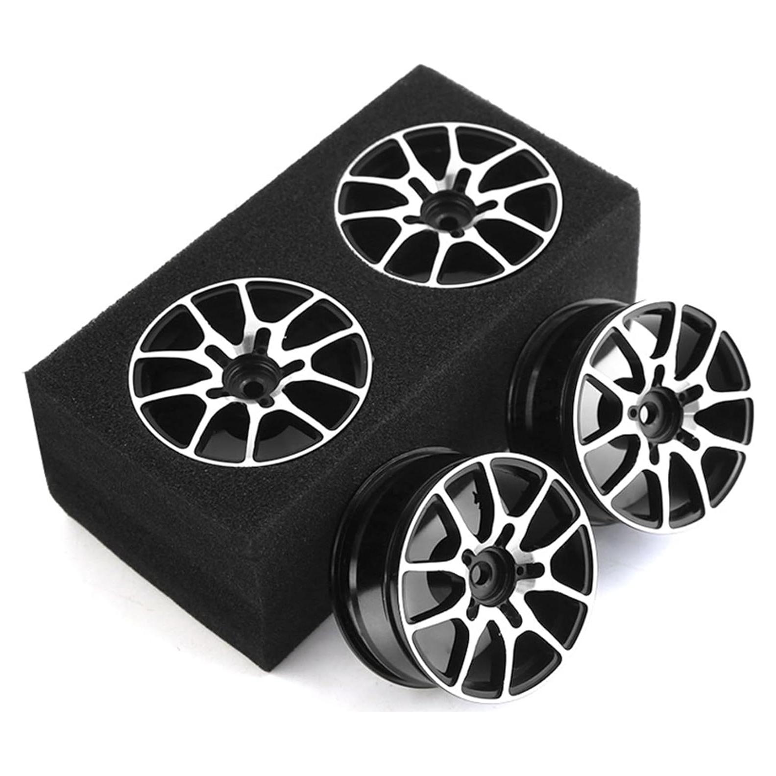 Ruedas de Drift RC 1:10 Chanjorlin 52mm Aluminio 4PCS Negro