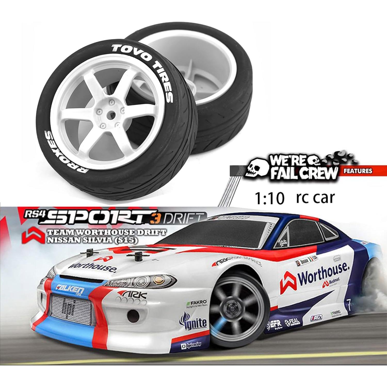 Neumáticos y Ruedas RC 1/10 Dantenron Touring 68mm 4Pcs