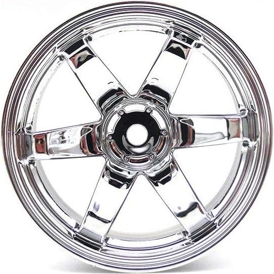 4 Llantas de Plástico 52mm para Coche RC 1/10 LAFEINA Plata