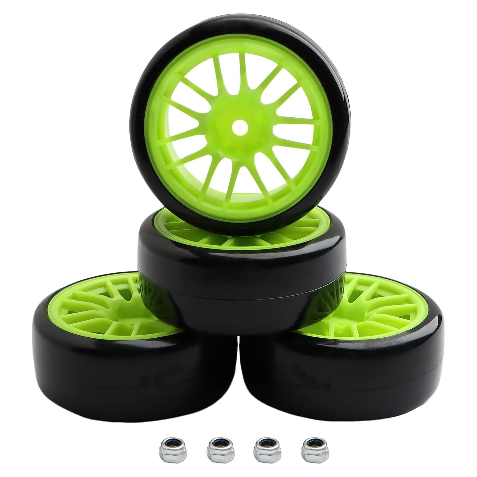 4 Neumáticos y Ruedas RC 1:10 GDOOL 63mm Plástico Verde