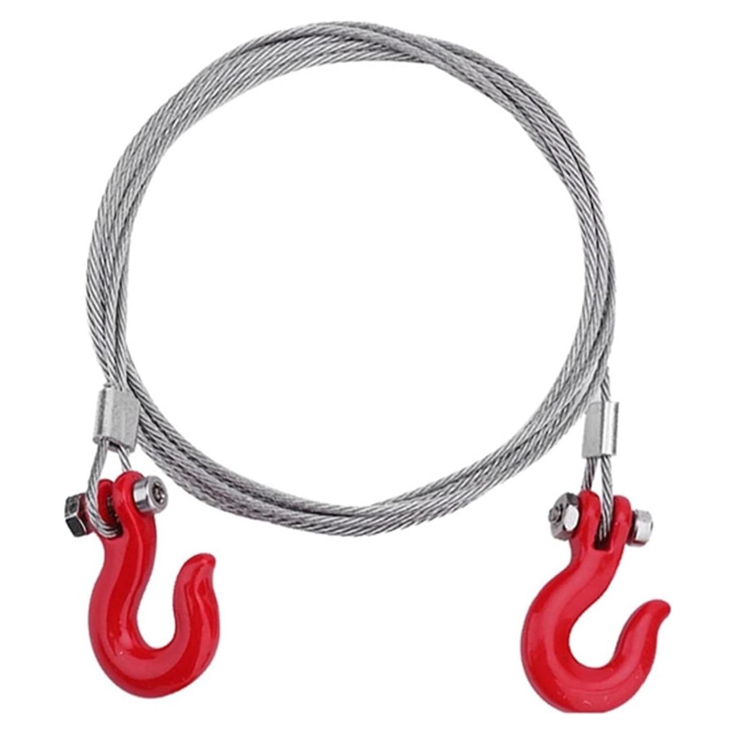 Cadena de Remolque RC 1/10 Metal Rojo para Crawler Traxxas SCX10