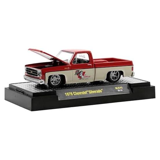 M2 Machines Chevy Silverado 1979 Diecast Escala 1:64 Roja