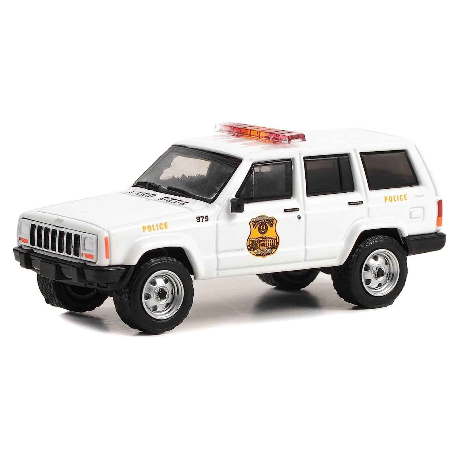 Jeep Cherokee 2000 Greenlight Policía Servicio Secreto 1:64