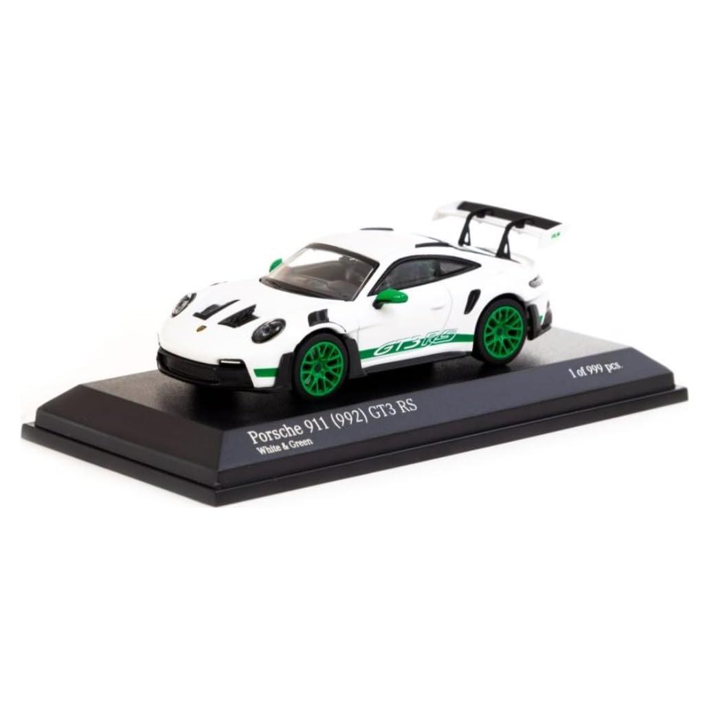 Modelo de Coche Tarmac Works 911 GT3 RS Blanco Verde 1:64