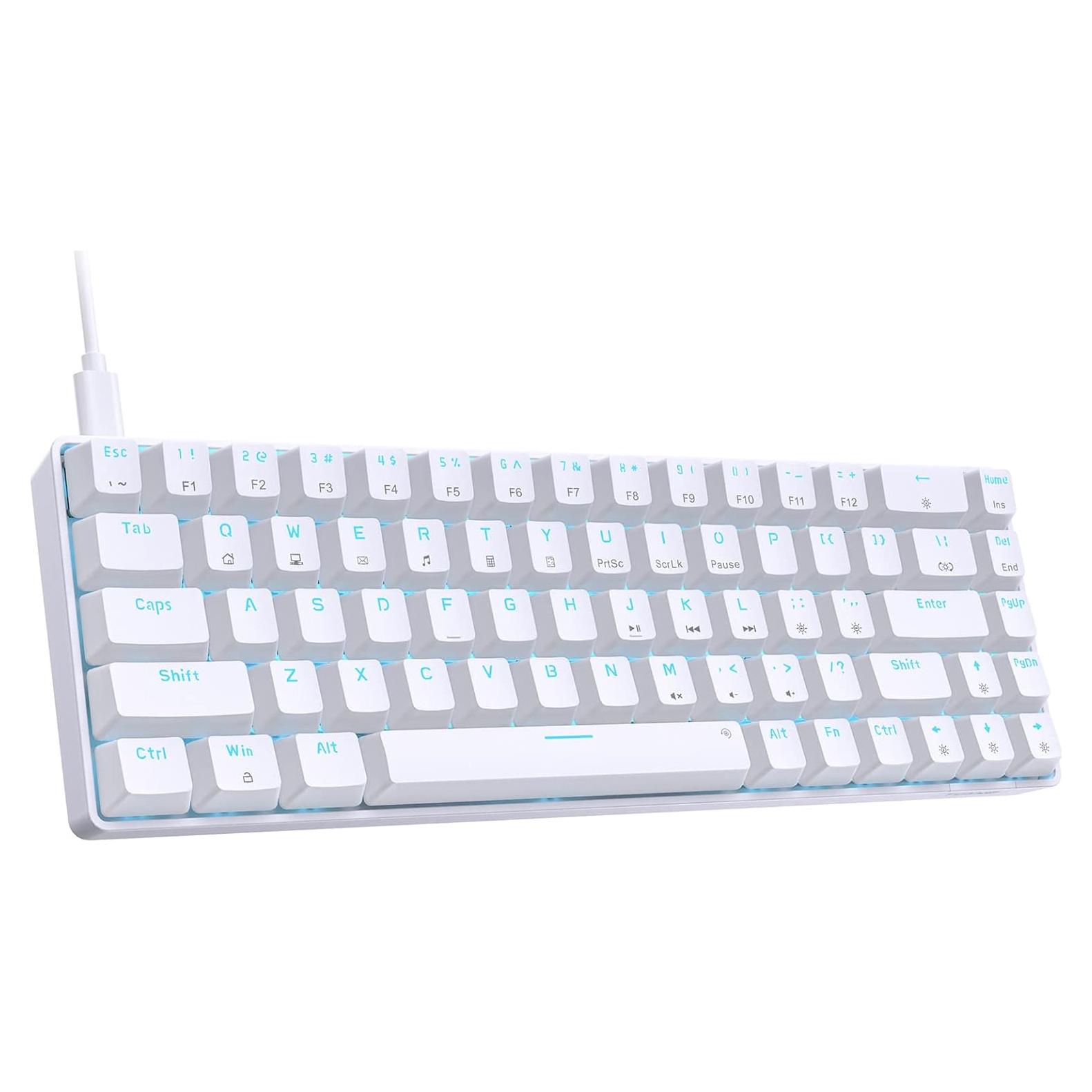 Teclado Mecánico DIERYA T68SE 68 Teclas Anti-Ghosting Blanco