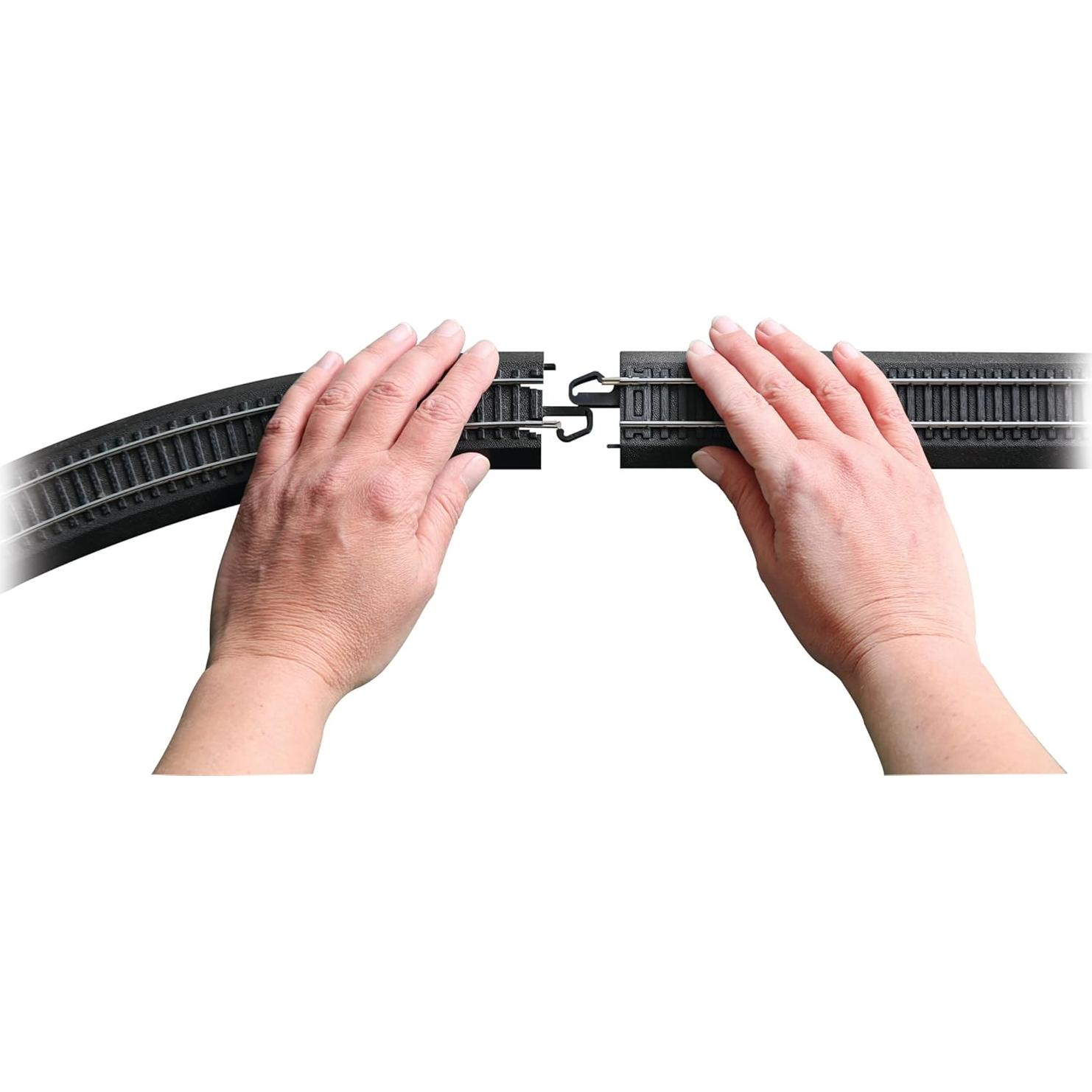 Pista Rectangular E-Z Track Bachmann 50 pcs Riel Acero Escala HO