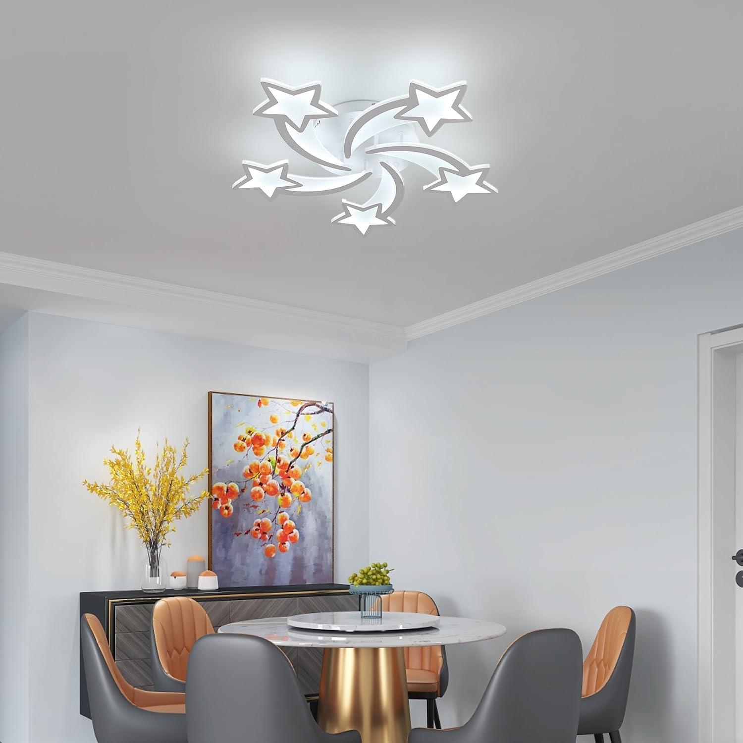 Luz de Techo Goeco Kids Estrella LED 50W 3 Modos 67cm