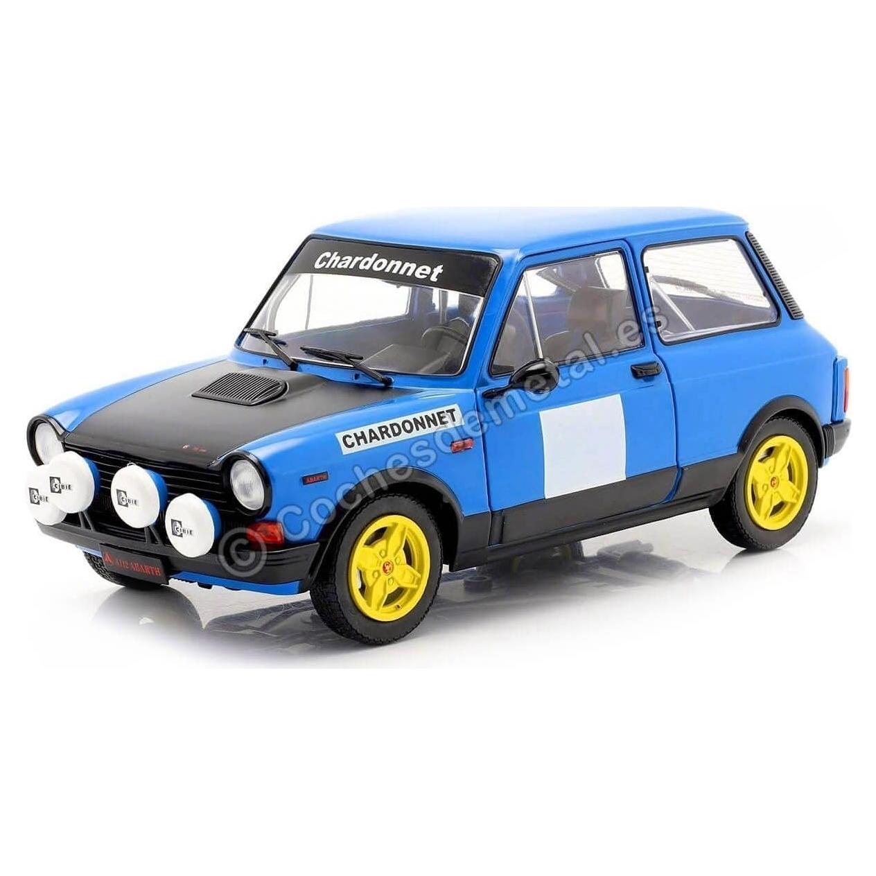 Modelo de Coche Solido 1:18 Autobianchi A112 MK5 Abarth Azul/Negro