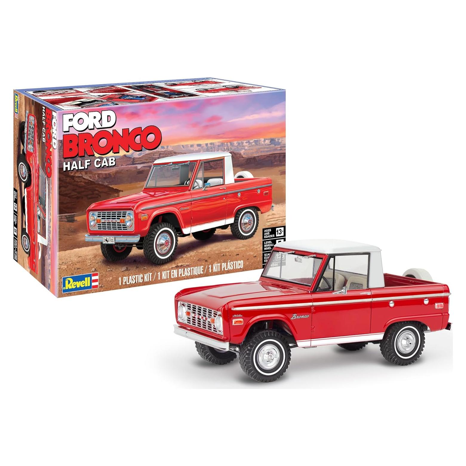 Kit de Modelo Ford Bronco Half Cab Revell 1:25 Escala