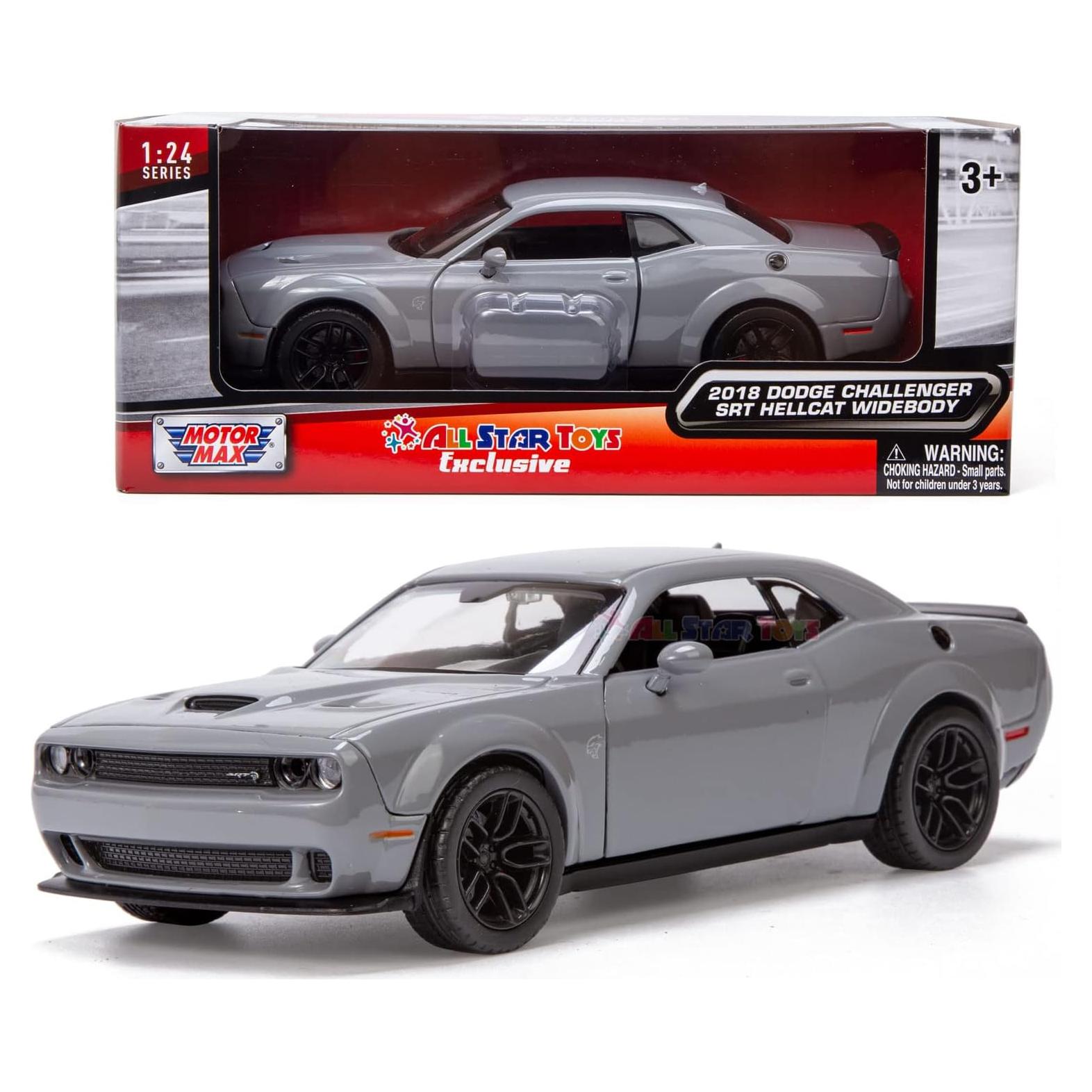 Modelo Diecast Motormax Dodge Challenger SRT Hellcat 1/24 Gris