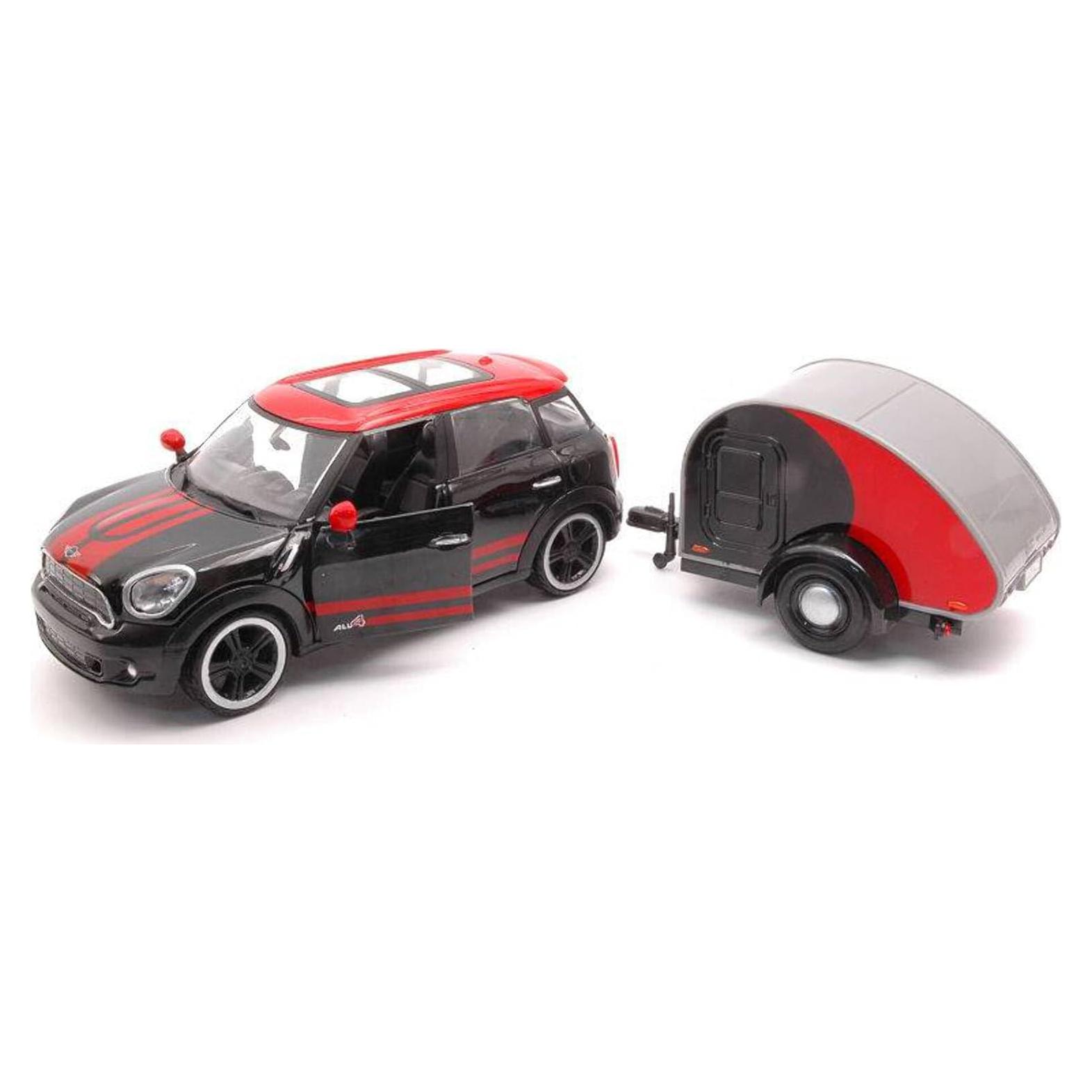 Modelo a Escala Mini Cooper S Countryman con Remolque 1:24