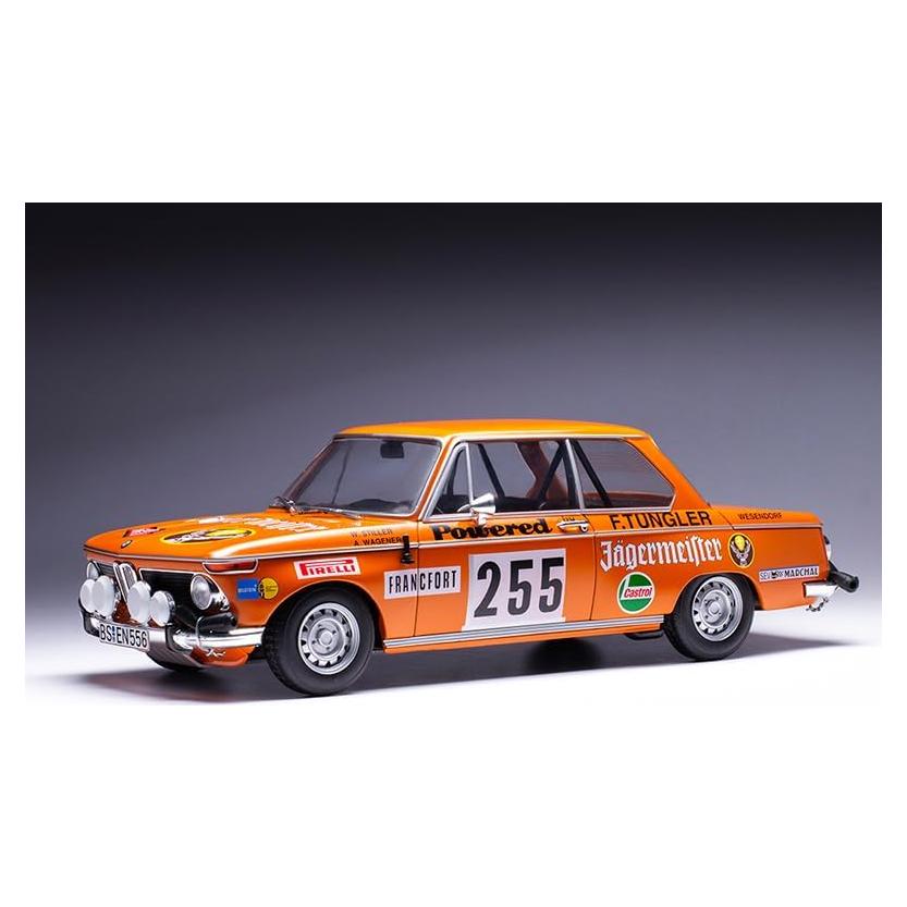 Modelo Diecast BMW 2002 #255 Rally Monte-Carlo 1973 1:18 iXO