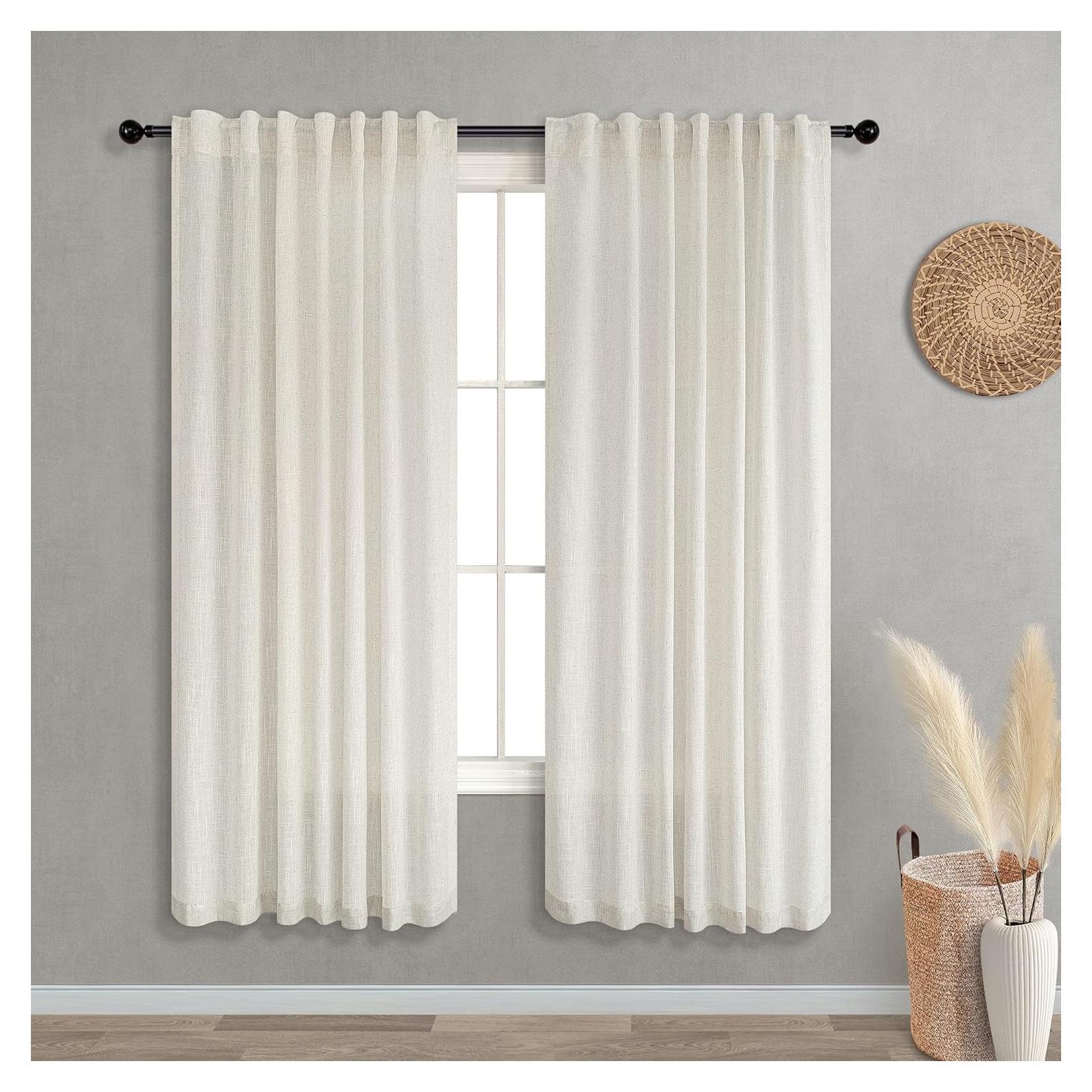 Cortinas KOUFALL 2 Paneles 52x183 cm Semitransparentes