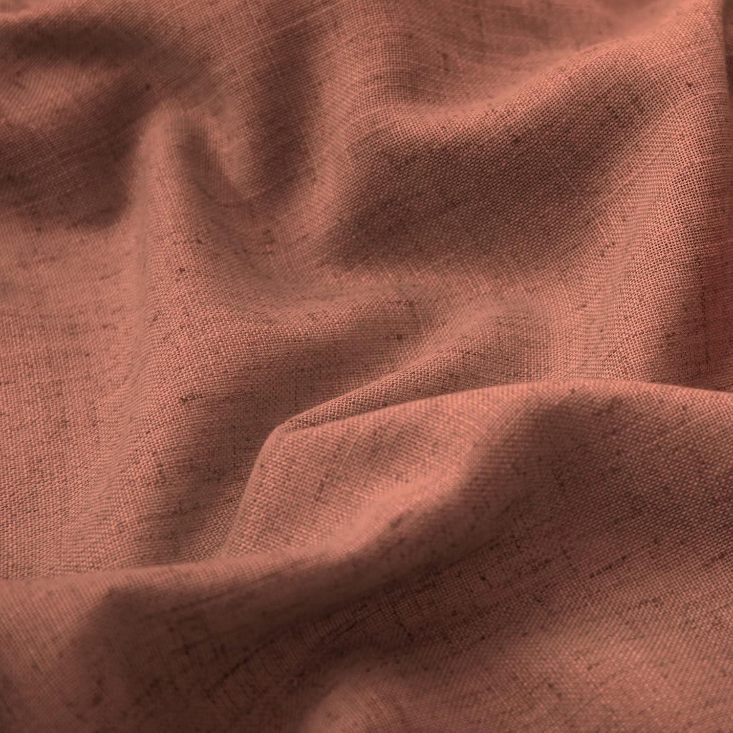 Cortinas de Cocina KOUFALL 52x45 cm Terracota Lino/Poliéster