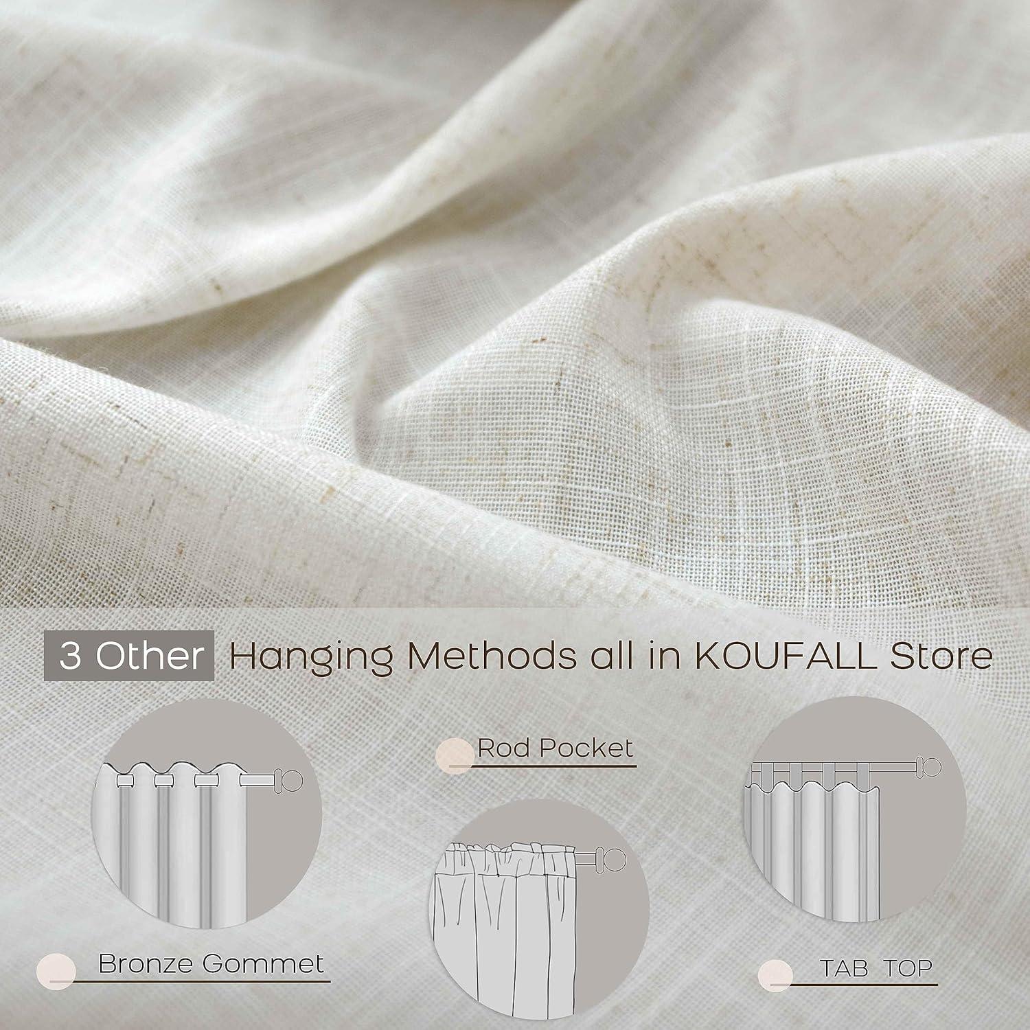 Cortinas de Baño KOUFALL 52x54 cm Semitransparentes 2 Paneles