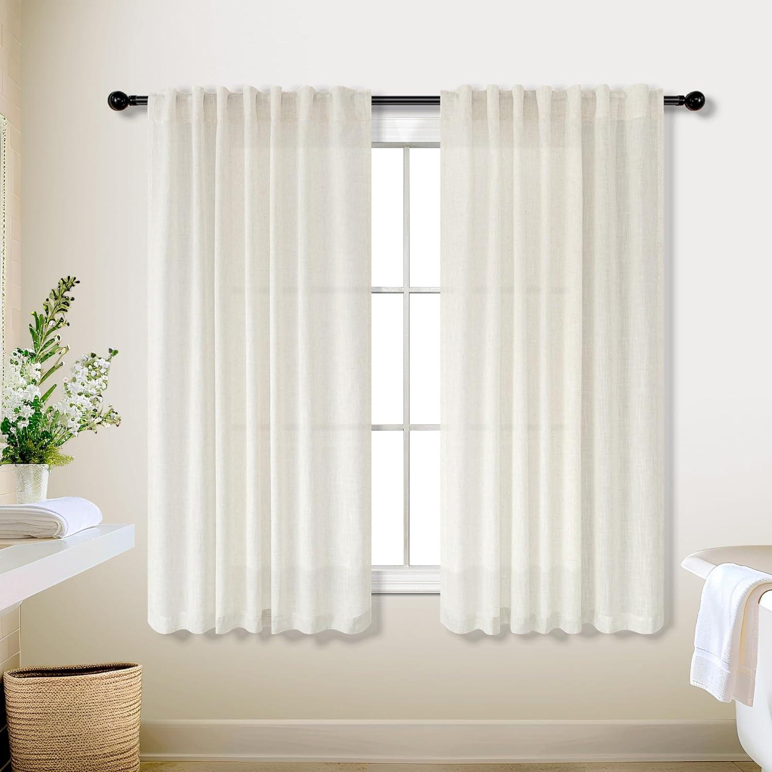Cortinas de Baño KOUFALL 52x54 cm Semitransparentes 2 Paneles