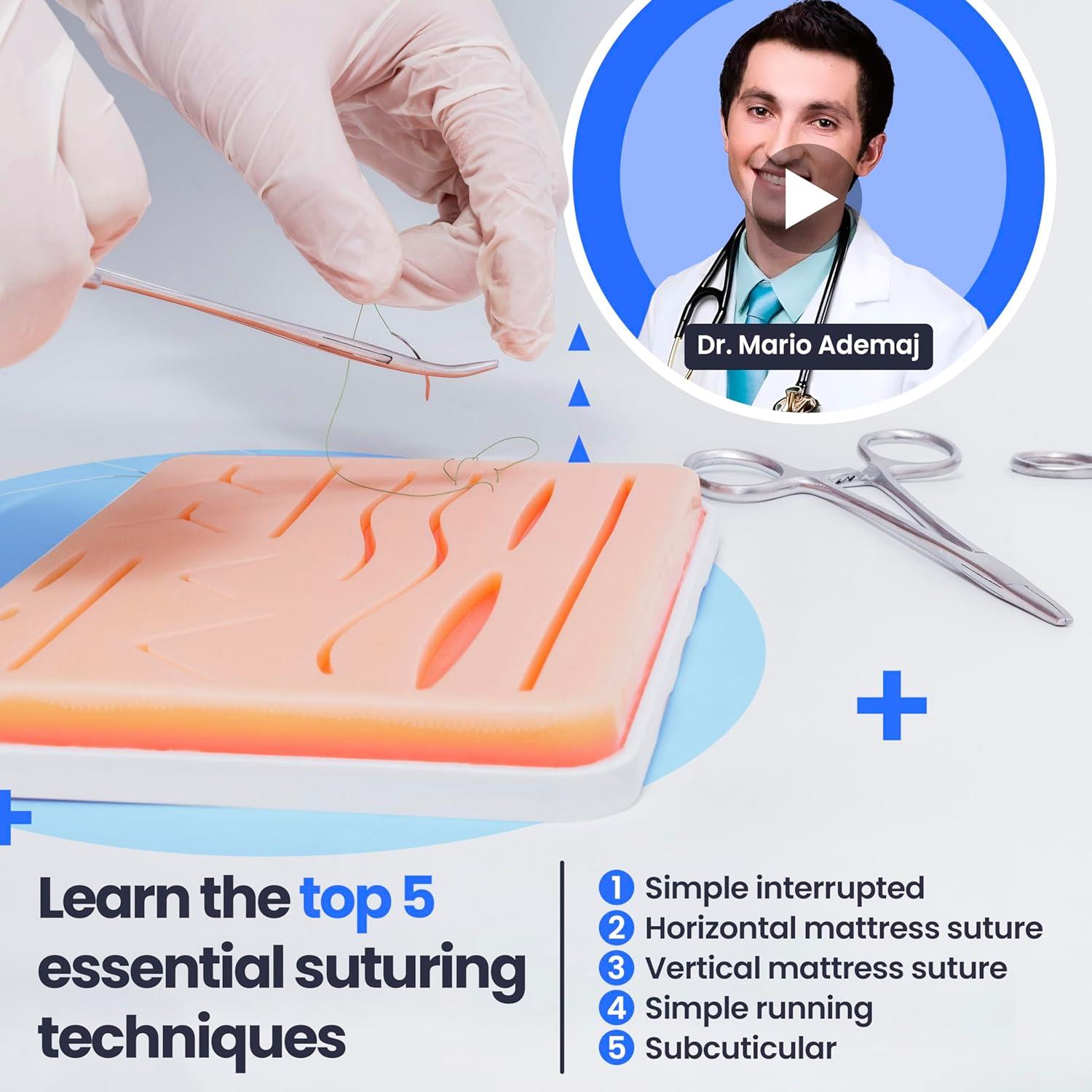 Kit de Práctica de Suturas A Plus Medics con Video HD