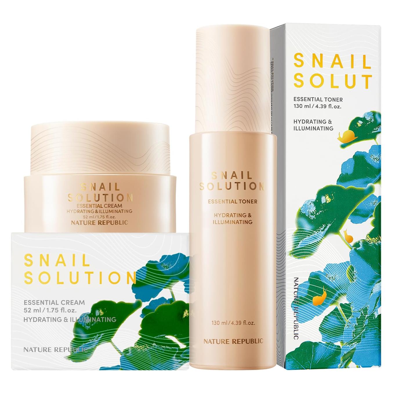 Conjunto de Crema y Tónico de Mucina de Caracol Nature Republic