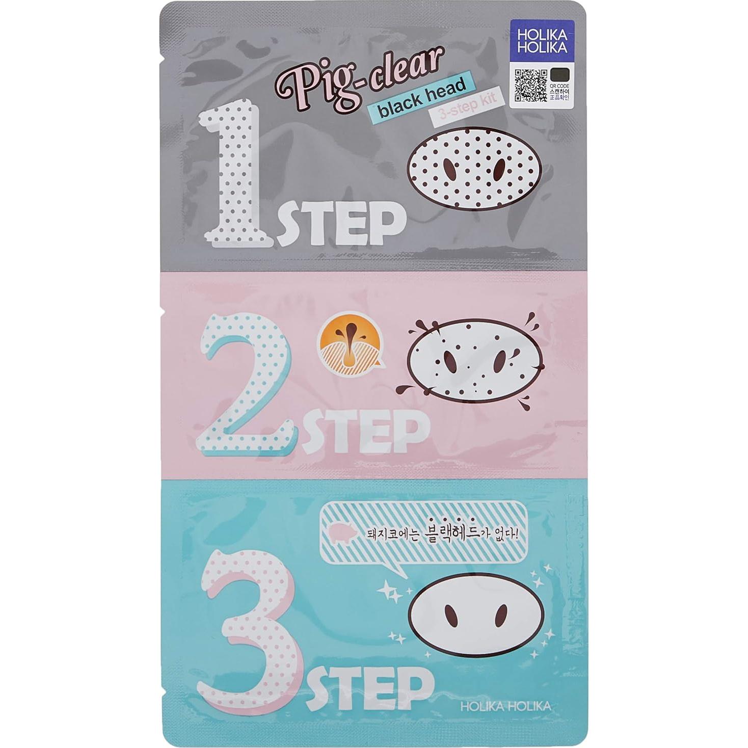 Kit de 3 Pasos para Puntos Negros Holika Holika - 10 Set