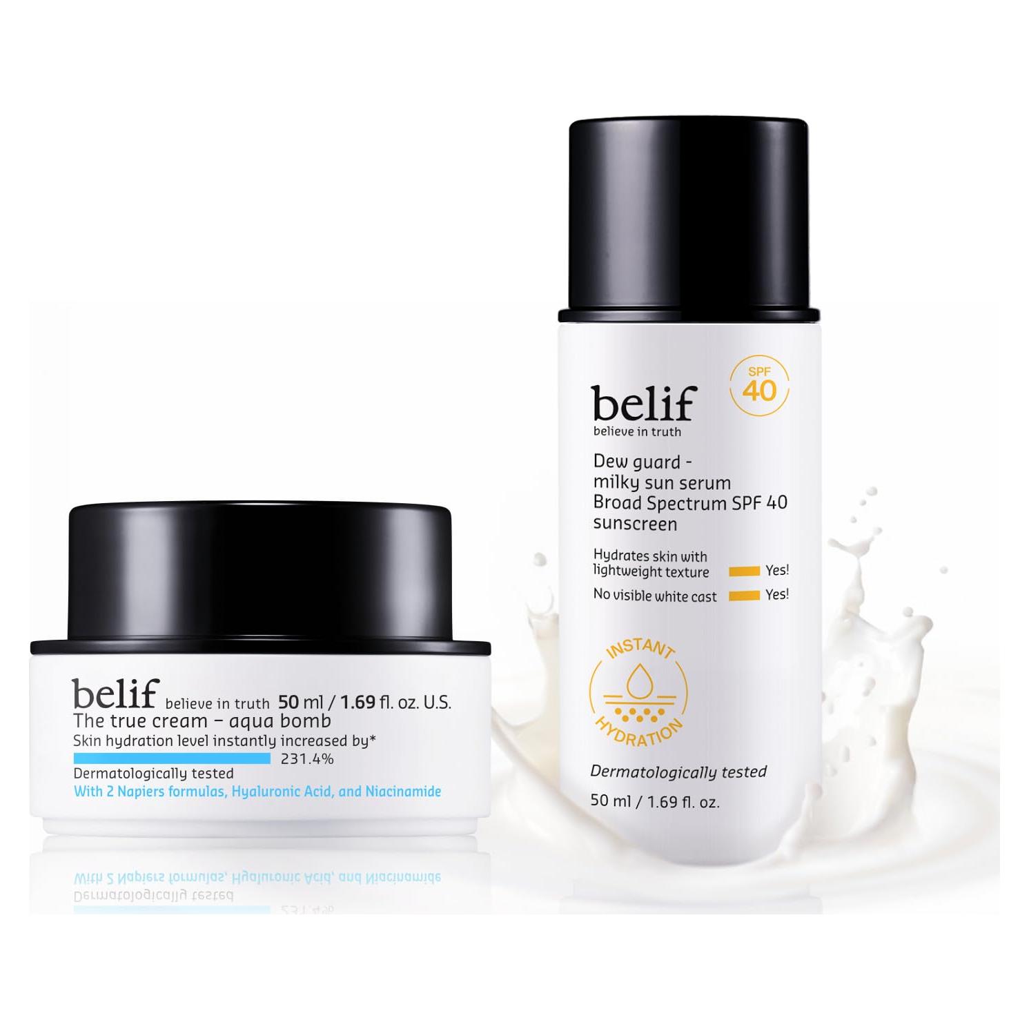 Set de Cuidado de Piel belif Aqua Sun Serum Duo 50ml + 25ml