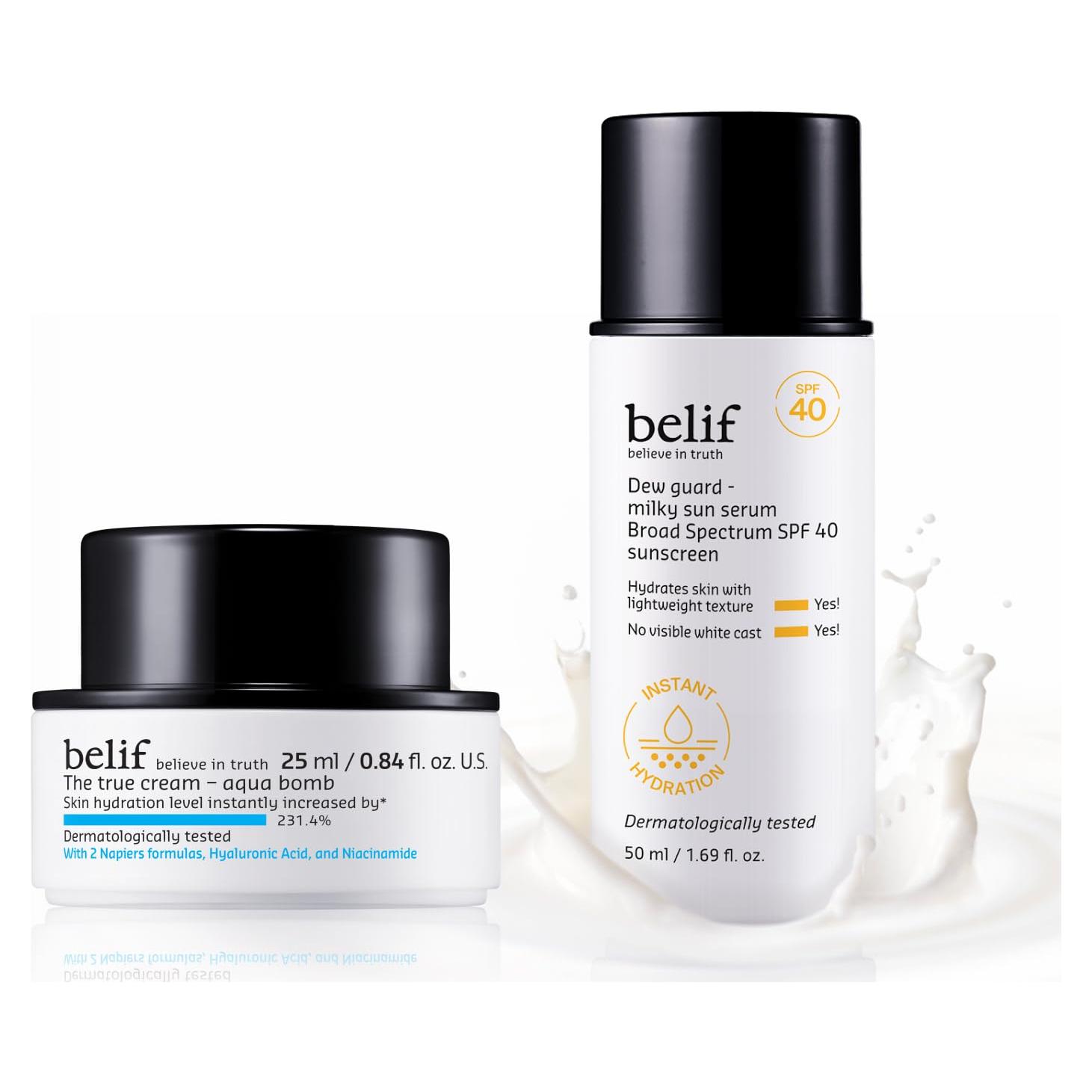 Set de Cuidado Solar belif Aqua Sun Serum Duo - Hidratante 25ml y Suero SPF 40