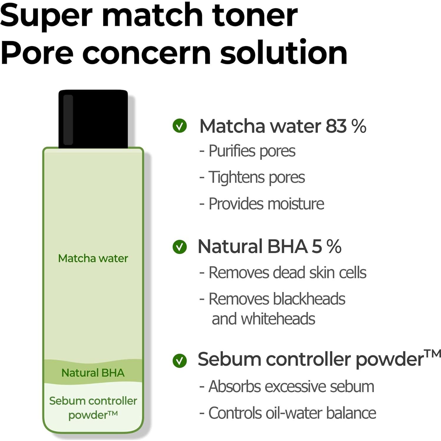 Tónico Astringente Super Matcha SOME BY MI 150ml Piel Sensible