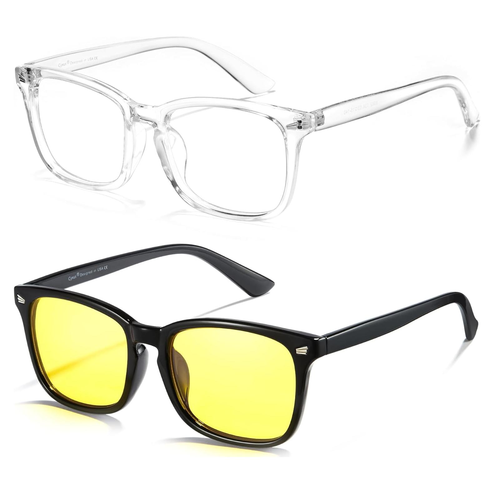 Cyxus Gafas de Luz Azul 2 Pack para Hombres y Mujeres - Anti Fatiga Ocular