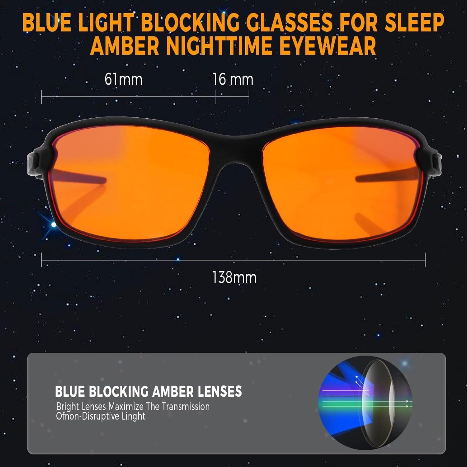 Gafas de luz azul bloqueadoras Ámbar para computadora y juego