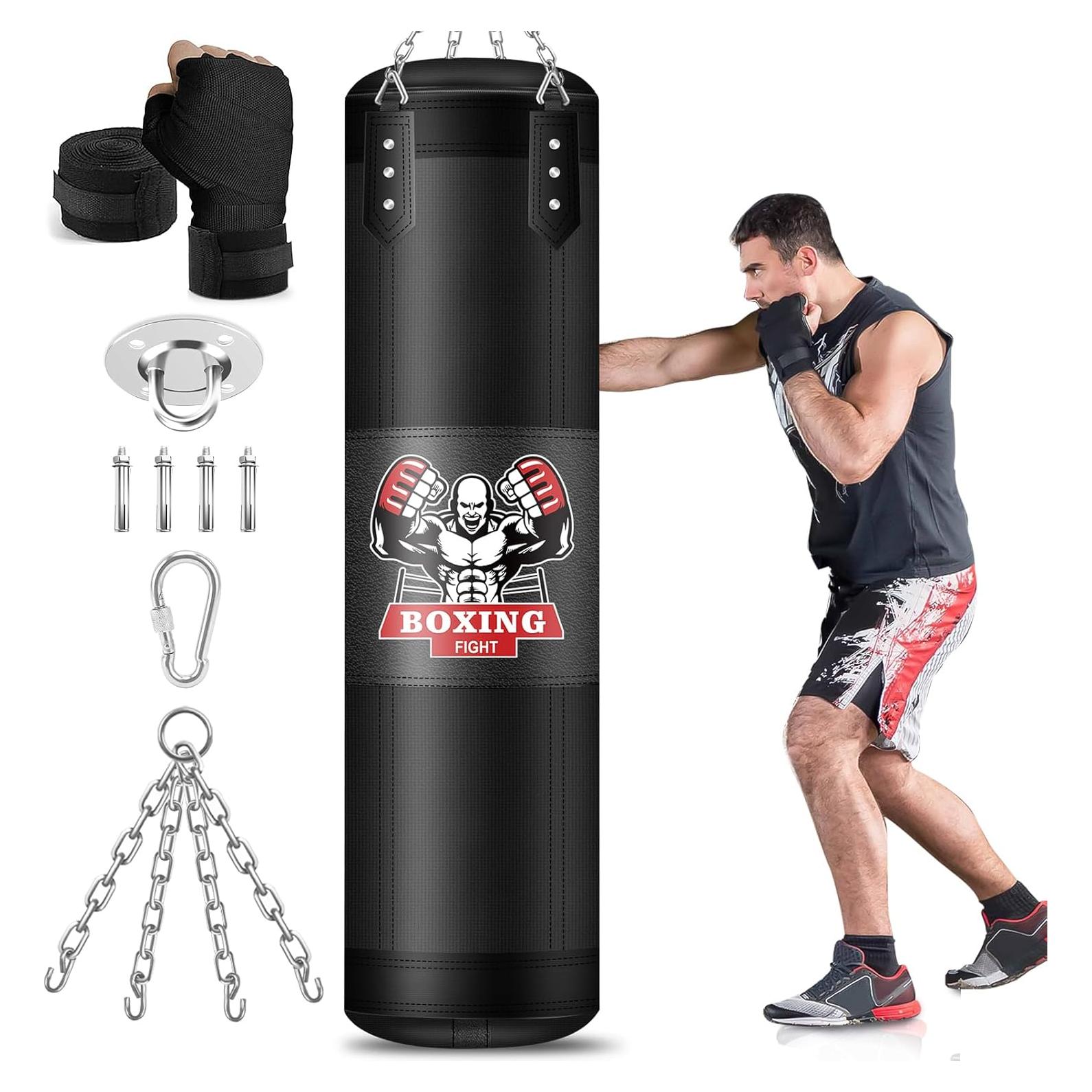 Saco de Boxeo Colgante YORWHIN 4 Pies Sin Llenar MMA