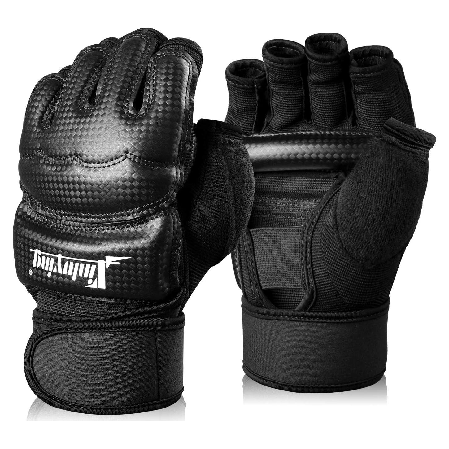 Guantes de Boxeo Xinluying PU X-Small Negro para MMA y Muay Thai