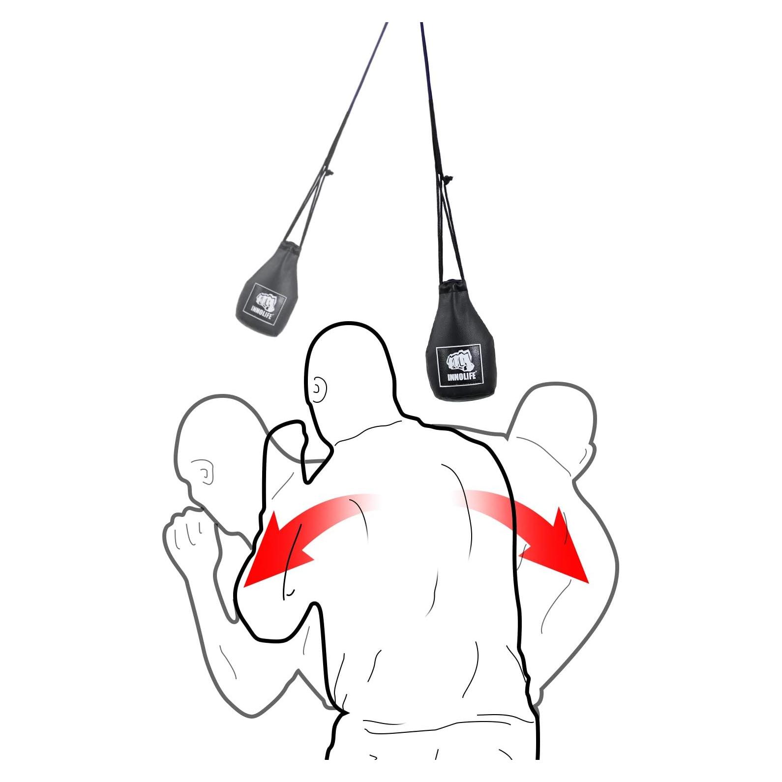 Bolsa de Boxeo Deslizante INNOLIFE de Cuero PU Roja 1.13 kg