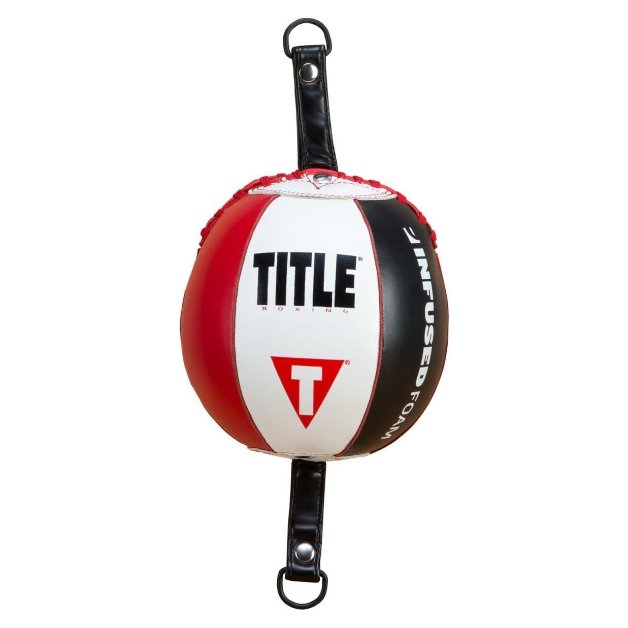 Bolsa de Doble Extremo Title Boxing 27.94 cm Cuero Rojo/Negro