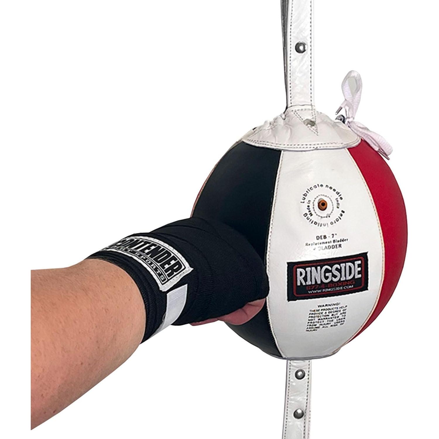 Bolsa de Boxeo Doble de Cuero Ringside 12.7 cm Rojo/Blanco/Negro