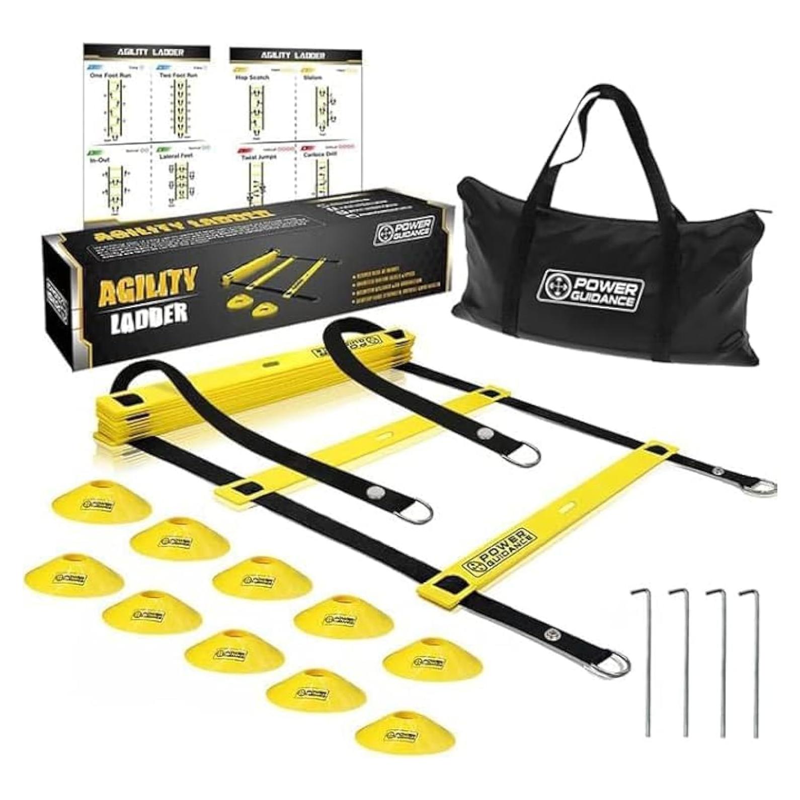 Escalera de Agilidad POWER GUIDANCE 6.1m con Conos - Entrenamiento