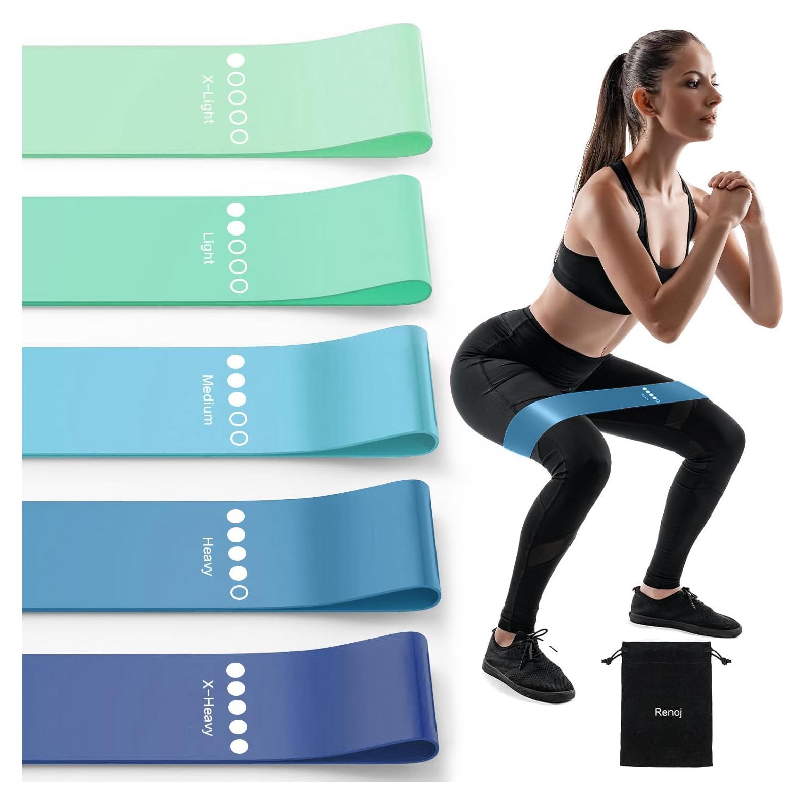 Set de 5 Bandas de Resistencia Renoj para Ejercicio y Pilates