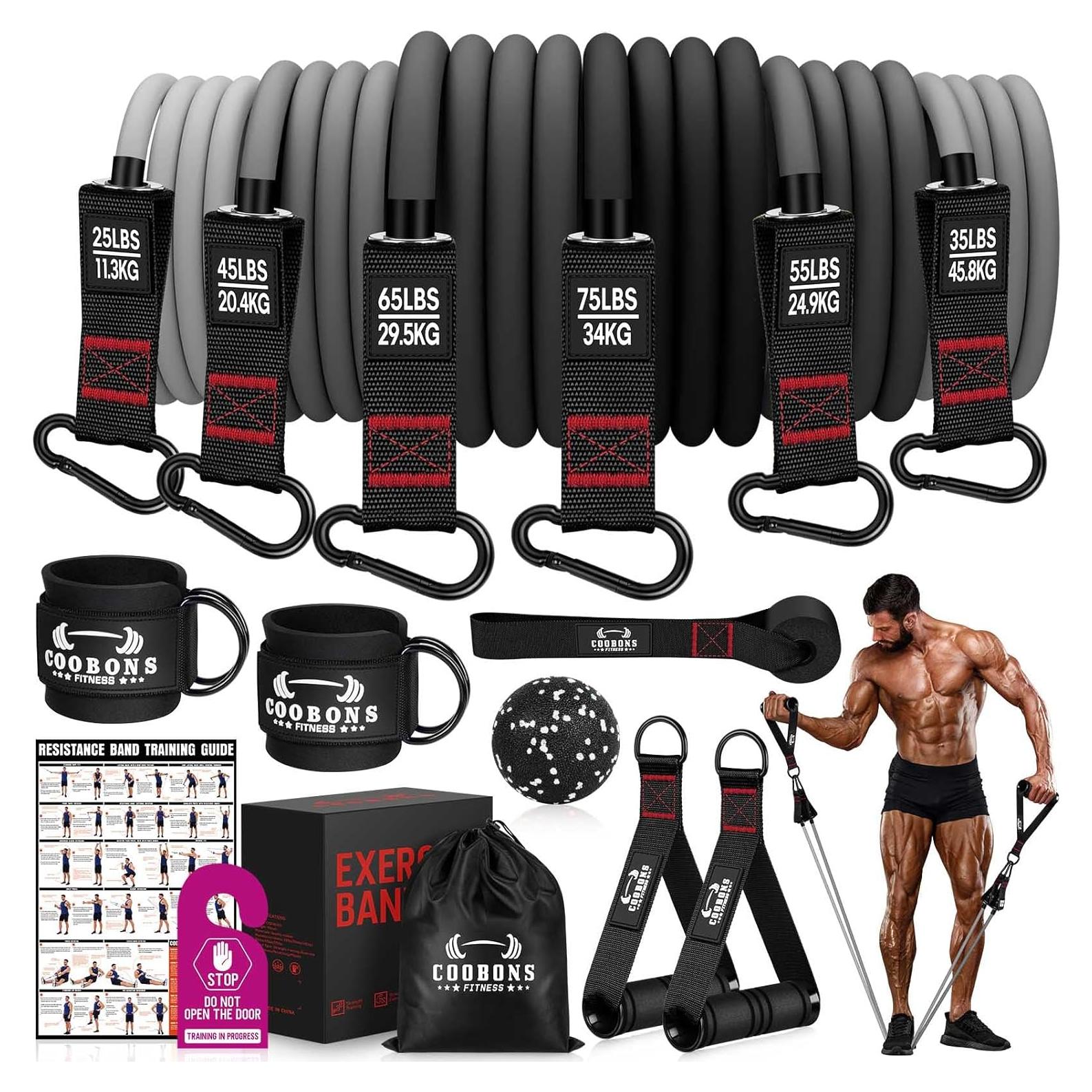 Bandas de Resistencia Pesadas COOBONS 300LBS con Mangos