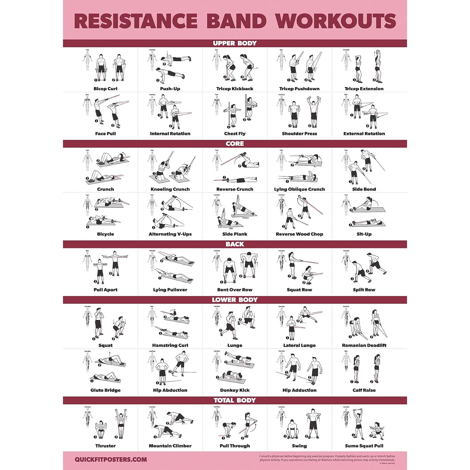 Carteles de Ejercicio Laminados Palace Learning - 2 Piezas