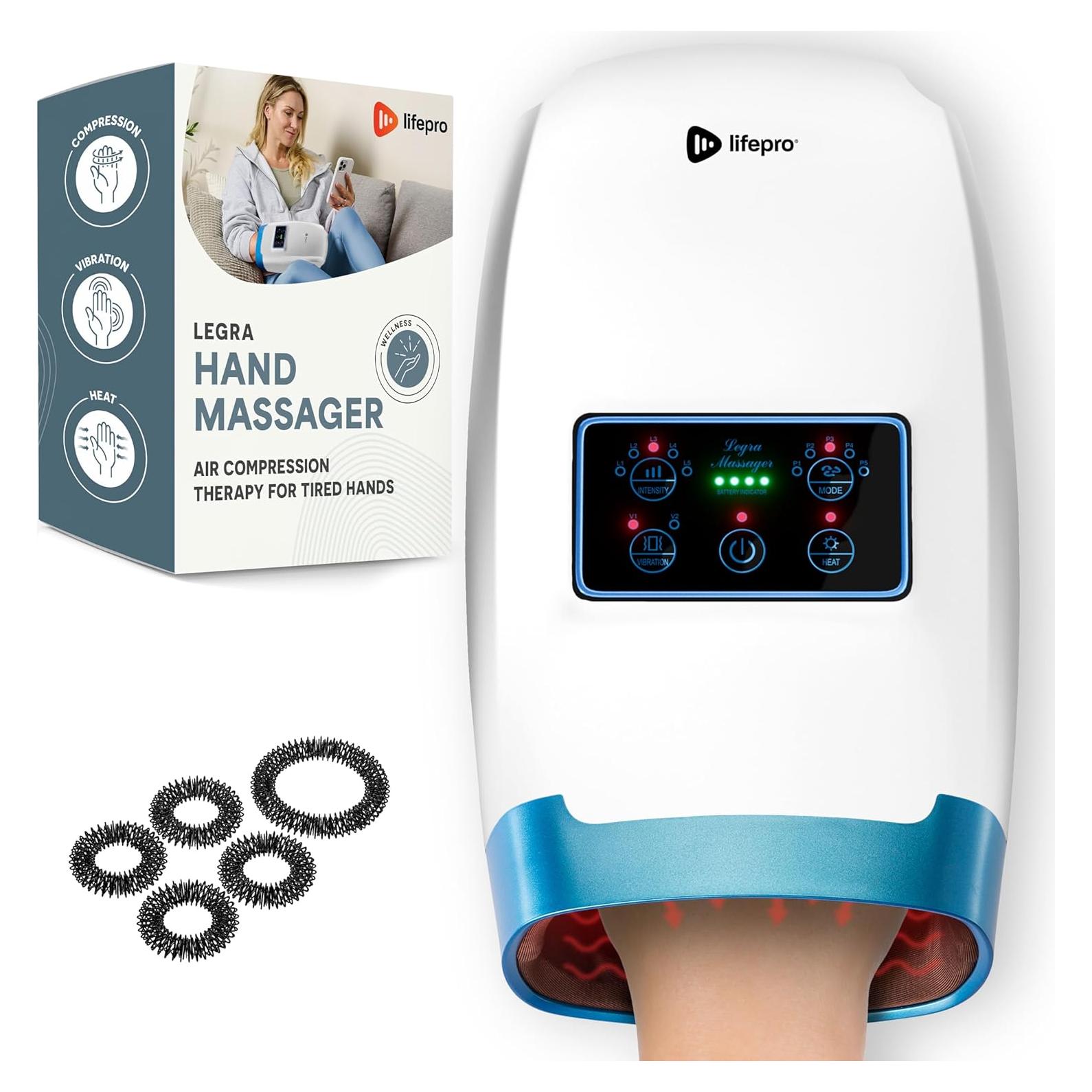 Masajeador de Mano LifePro Legra con Calor y Compresión